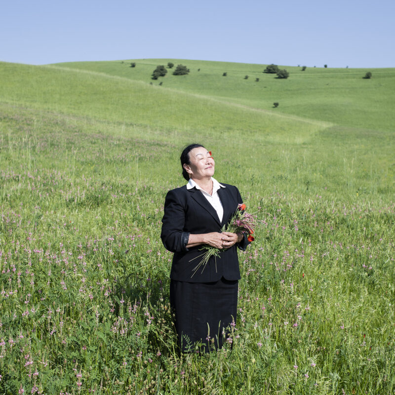 Woman standing in a field