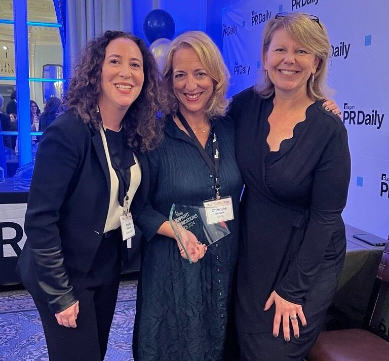 From left to right: Hayley Berlent, founder and CEO of Additive, Christine Nyirjesy Bragale, director of communications at FHI 360, and Allison Bozniak, associate director for public engagement at FHI 360.
