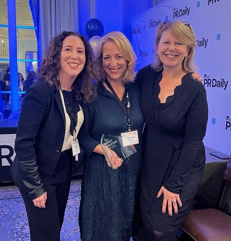 From left to right: Hayley Berlent, founder and CEO of Additive, Christine Nyirjesy Bragale, director of communications at FHI 360, and Allison Bozniak, associate director for public engagement at FHI 360.