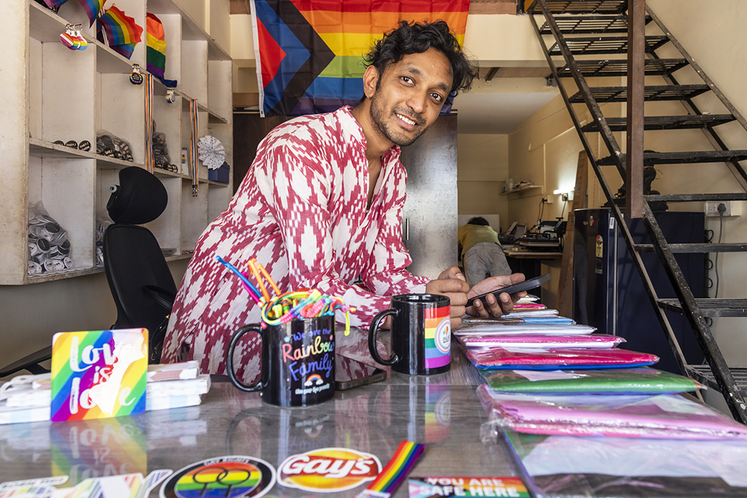 In India, the EpiC project supports organizations led by key populations to develop social enterprises that advance their missions in creative ways and generate sustainable revenue. Pictured here is Shyam, co-founder and director of the Mist LGBTQ Foundation based in Pune.